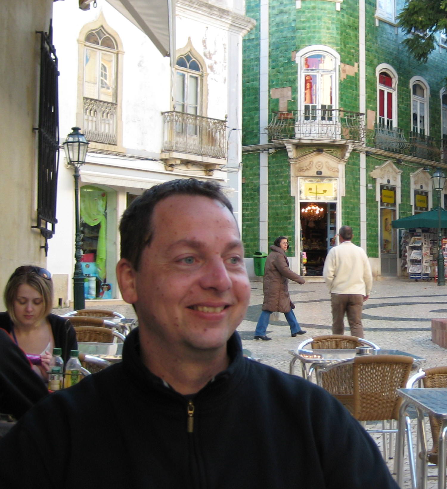 De Groot sightseeing in Faro, Portugal.