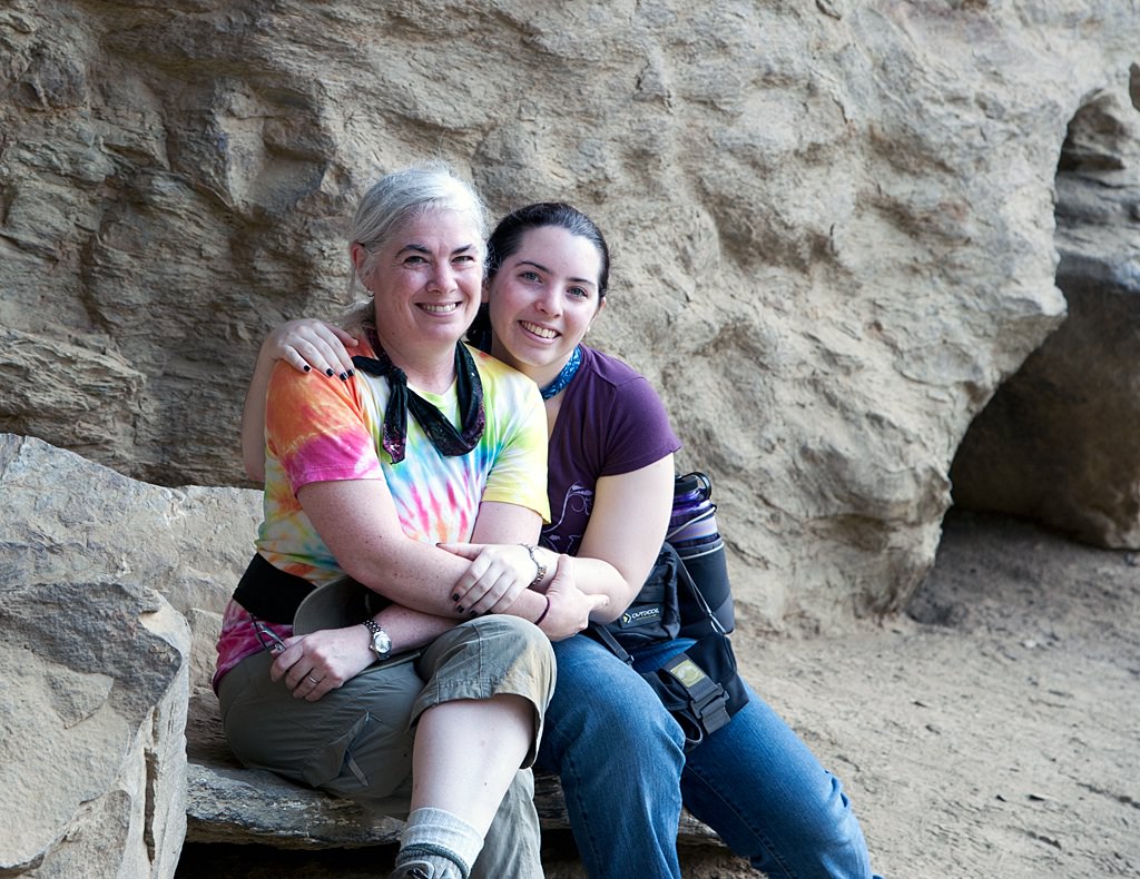 Jil Tardiff on hiking trip with her daughter Sar on the Alum Bluffs  in the Great Smokey Mountains  of Tennessee.