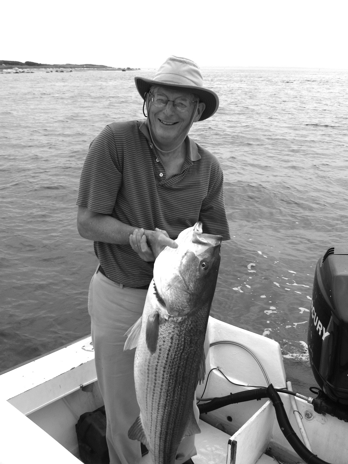 Moore spending time on the water fishing.