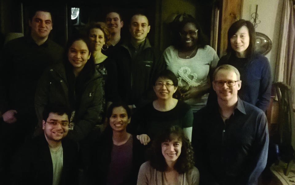 Some past and present students: Top – Leo Williams, Bonnie Calizo, Louisa Dowal, Paxton Provitera, Osama Garwain, Marjorie BonHomme, Tilly Wang. Bottom – Siddartha Yerramilli, Shriya Sahu, Yuanjian Guo and Loren Runnels. Scarlata is at the very bottom.